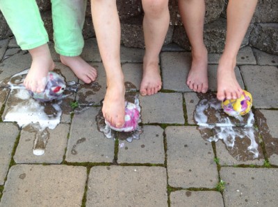 felting with your feet